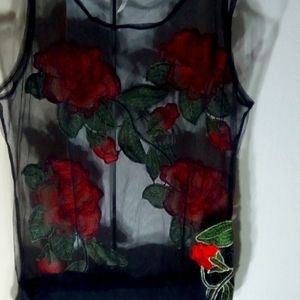 Sheer Embroidered Bodysuit